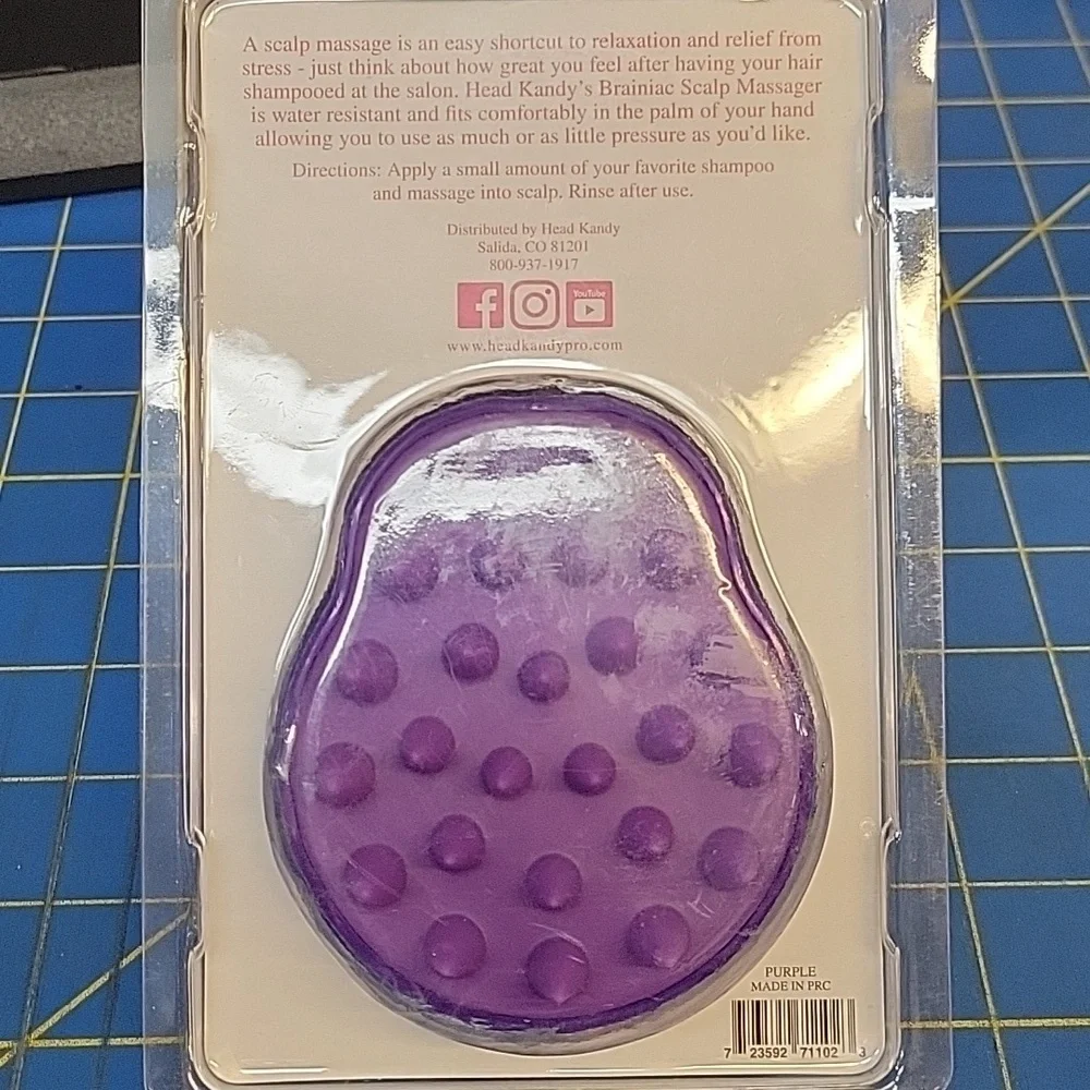Head Candy Purple Brainiac Scalp Massager New Sealed Package